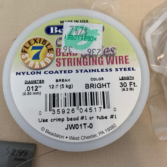 JEWELRY MAKING WIRE & STRING 9 SPOOLS - Picture 5 of 14